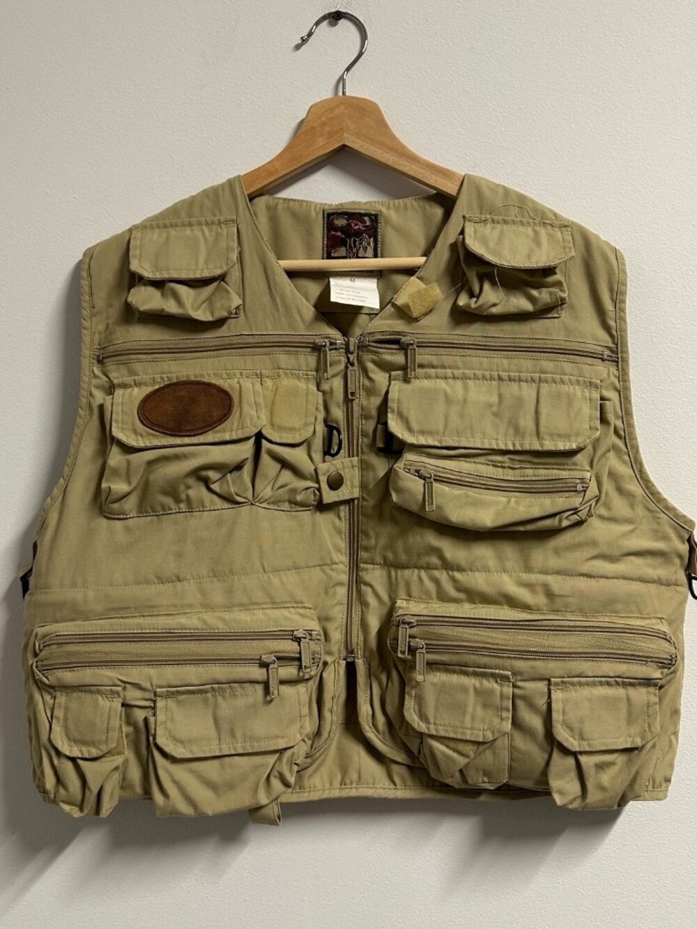 Vintage Arapaho Beige Vest Multi Pocket Fishing Hunting Medium